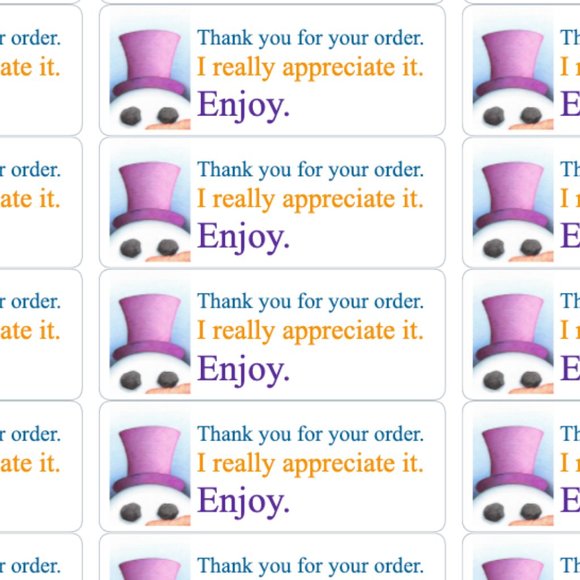 Thank You Stickers Order Shipping Labels Posh Shop - Picture 1 of 3